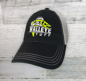 Walleye Tuff - Richardson Garment Washed Trucker Cap - Adjustable - Fishing Hat