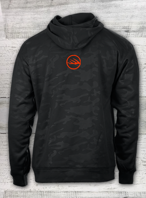 Big Buck Tuff - Hunting Hoodie- Monocam embossed Hooded Sweatshirt - Black